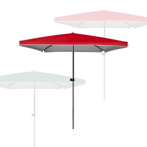 Ombrellone rettangolare grande da giardino, pieghevole, con 4 stecche, per tavolo da mercato e balcone, protezione UV e impermeabile per esterni, 2,8 x 19,8 m