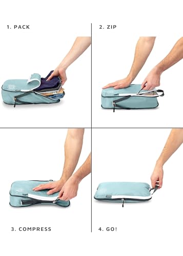 Image of TRIPPED Travel Gear Compression Packing Cubes Travel Luggage Backpack Organizer Cubes for Clothes 2 Piece