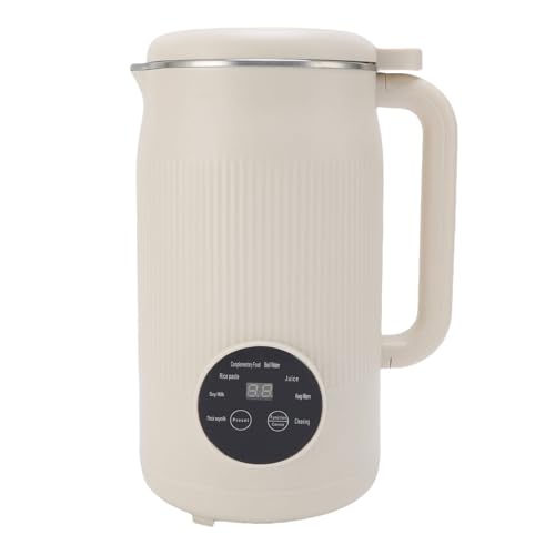 Soy Milk Machine, 1200ml Juice Blender, Timer, Auto Self, Keep Warm, Boil Water, for Oat Almond, Non Dairy Beverages, Toddler Food (US Plug)