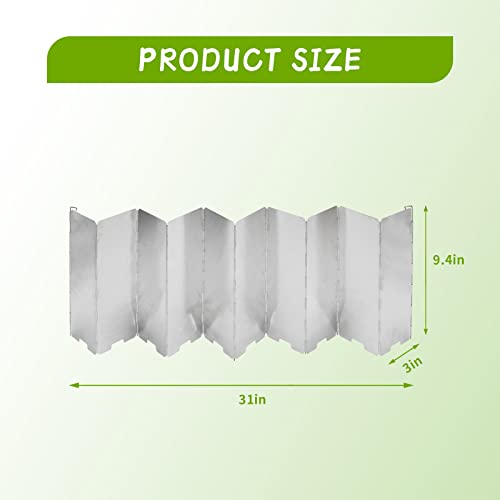 Vkinman 2Pcs Camping Stove Windscreen Wind Shield 10 Panels Aluminium Alloy Folding Wind Screen For Stove Camping Backpacking Hiking Picnicking #TOP5