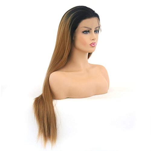 Perruque lace front dégradée cheveux raides 22" solution volume et longueur