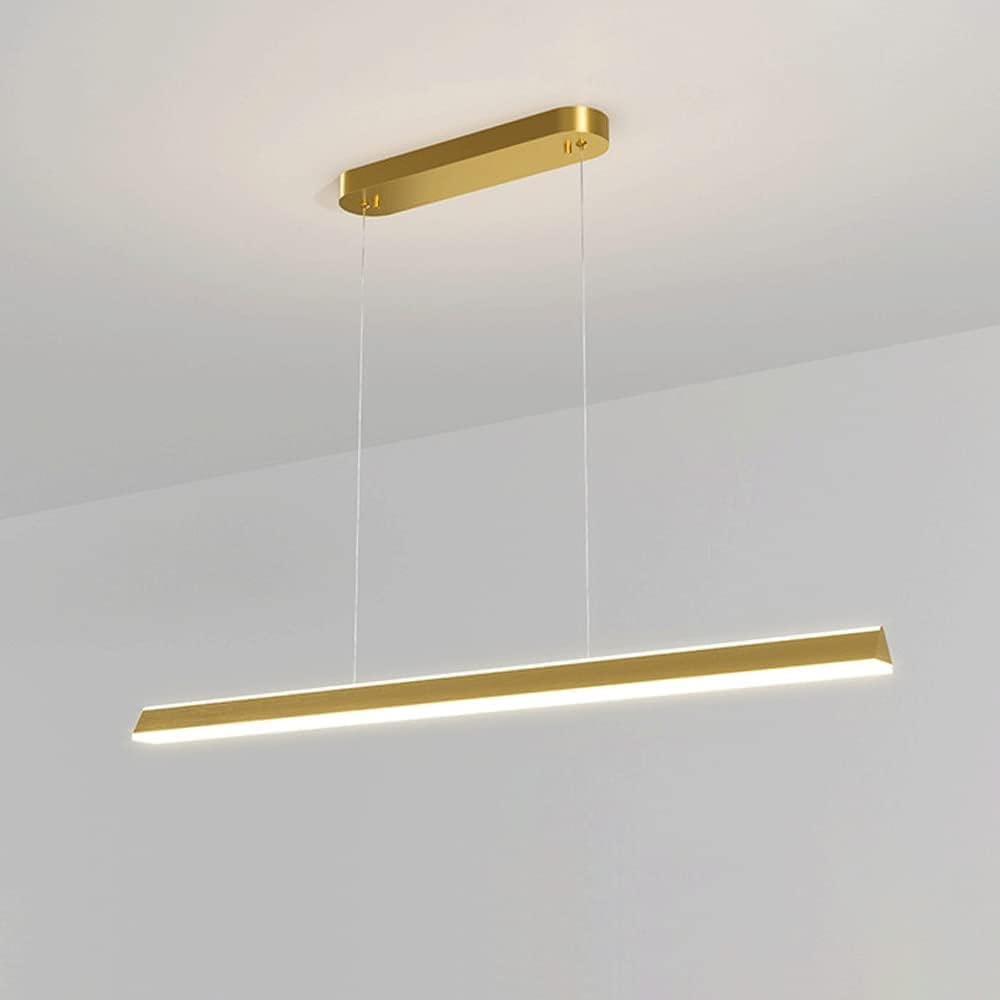 Lampadari a Sospensione lineari a LED, Lampada a Sospensione Moderna a Striscia Lunga Lampada da Tavolo da Pranzo in Alluminio, Lampade da soffitto minimaliste per Ufficio Cucina Isola Bar