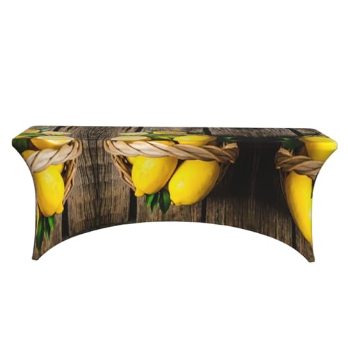 Nappe de table extensible élasthanne imprimé citrons lavable