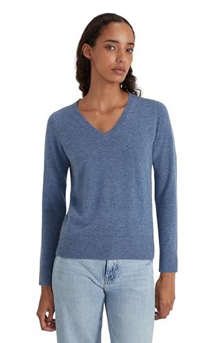 Image of Style Republic Women's 100% Pure Cashmere V-Neck Pullover Sweater | Lightweight Tops, Ultra Soft Feel, Naturally Breathe, Easy Layering, All Day Comfort Wear, Easy Care, Hand Wash Only