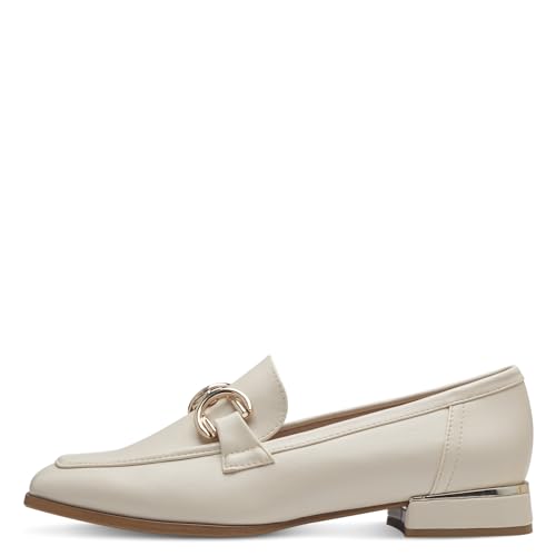 Image of MARCO TOZZI Women's Slippers, Feel Me Footbed, Soft Lining, 2-24216-42 Loafer, Cream, 7.5 UK