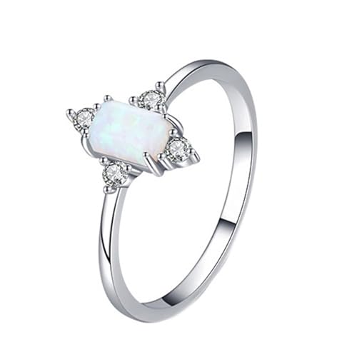 Alliance argent 925 rhombe et opale, la haute qualité pour femme
