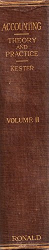 Accounting: Theory and Practice, Volume II (Sec... B000I4UIWI Book Cover