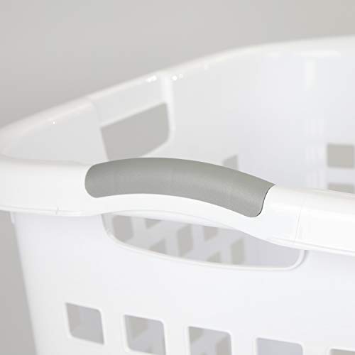 Sterilite 12258004 Ultra Easy Carry Hamper, White Hamper W/ Titanium Inserts, 4-Pack #TOP7
