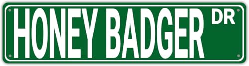 LDHFI ���^���T�C�� Honey Badger Dr Vintage Signs ���g�� �u���L�Ŕ� �A���~�M�t�g�T�C�� �z�[���L�b�`�����r���O�p