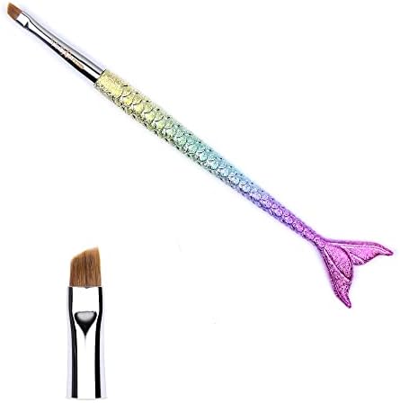 Whats Up Nails - Mermaid #3 Angular Brush for Clean Up Cuticles Skin Around Nail