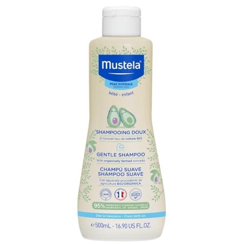 Image of Mustela Gentle Shampoo, 500ml – Tear-Free Formula for Delicate Baby Hair, Enriched with Natural Avocado Extract, Dermatologically Tested, Ideal for Daily Use