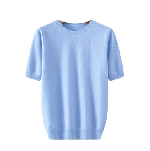 Pull mérinos homme col rond chic en laine premium et manches courtes