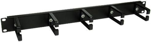 CDL Micro 19" 1U Server/Rack Mount Cabinet Patch Cable Management Guide Bar Black