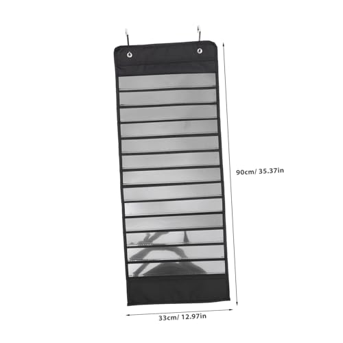 Angoily Hanging Pocket Chart Organizer Chic Classroom Schedule Chart Transparent Design Reminder Bag for Daily Activities and Organization