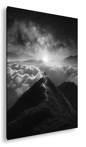 Toile murale Randonneurs sur les nuages pour une décoration de salon épurée et moderne