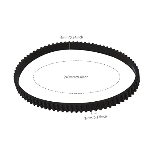 ECSiNG Motorroller Ölpumpe Antriebsriemen 240-3m-6 80 Zähne Gummi Ersatz Synchronriemen Schwarz Kompatibel mit Piaggio usw. 50ccm