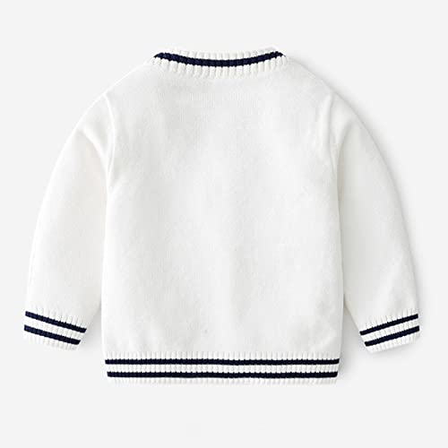 Kaerm Toddler Boys Girls Long Sleeve V-Neck Button-up Sweater Cardigan Shirt Outerwear Unisex Knitted Tops2