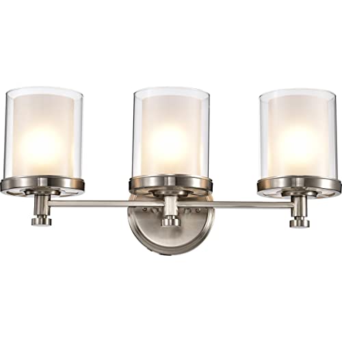 Nuvo 60/4643 Decker Light Fixture, 3Lt Vanity, Brushed Nickel #TOP2