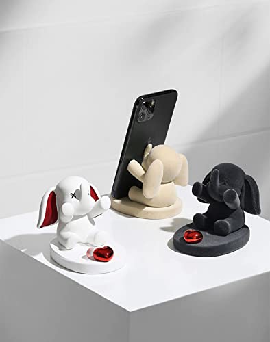 Waowumar Cute Phone Stand For Desk Resin Elephant Figurines Phone Holder White And Red Statue Kawaii Desk Accessories #TOP6