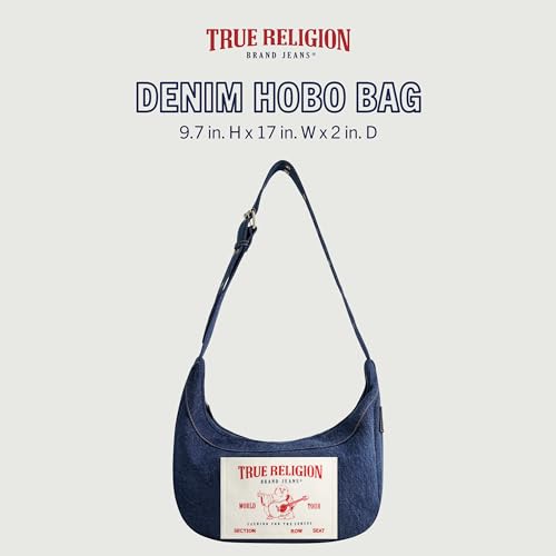 Image of True Religion Women's Shoulder Bag Purse, Buddha Pocket Hobo Handbag with Adjustable Strap