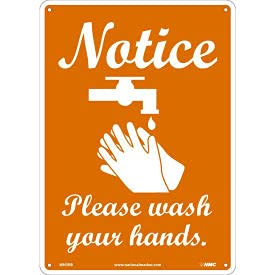 Panneau de signalisation plastique Covid-19 35x25 cm
