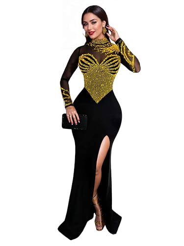 Image of Figdaw Rhinestone Embellished Formal Gowns and Evening Dresses for Women 2026