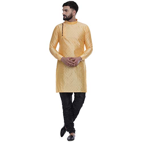 Image of Veera Paridhaan Men's Ethnic Jacquard Printed Long Straight Kurta