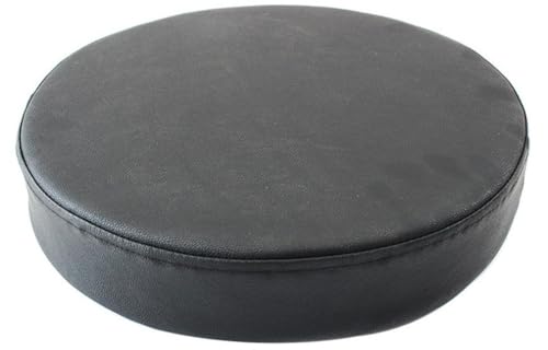 LYVQZPWLR Padiglione di cucina circolare in pelle, Cuscino for sedia rotondo da interno ed esterno in pelle PU multicolore 35-45 cm(Schwarz,45 * 45 * 5cm)