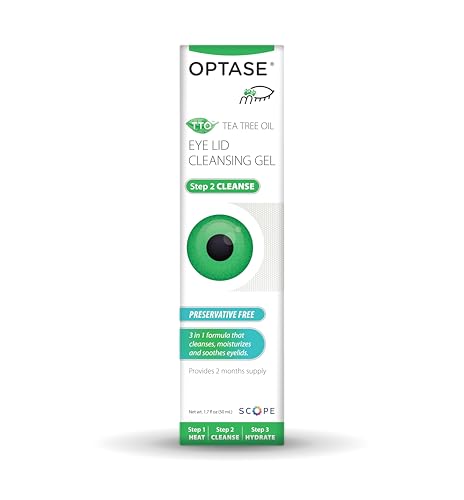 OPTASE TTO Eyelid Cleansing Gel, 1.7 fl oz – Tea Tree Oil Eyelid Cleanser for Gentle Daily Lid and Lash Cleansing – Made With Hyaluronic Acid - Preservative Free, Alcohol Free - Eye Doctor Recommended