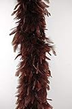 80 Gram Chandelle Feather Boa - Brown 2 Yards (72" Boa)