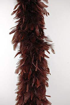 80 Gram Chandelle Feather Boa - Brown 2 Yards (72" Boa) #TOP6
