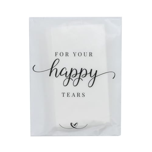 Pacotes de lenços de casamento para convidados - 1 mini pacote de amostra - para suas lágrimas feliz