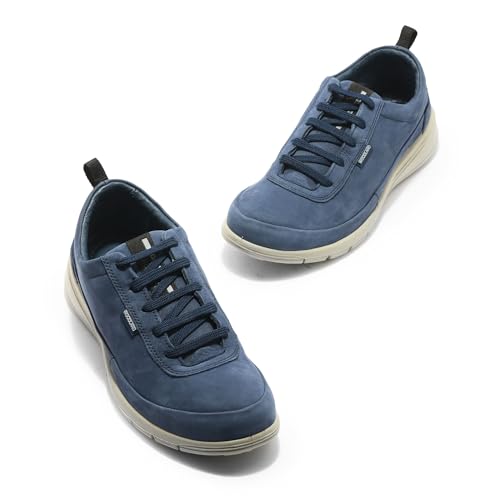 Image of Woodland Men's Paris JEANSBLUE Leather Sneaker (GC 3236119)