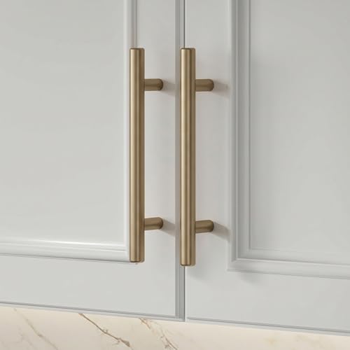 Image of homdiy 25Pack Single Hole Knobs Cabinet Handles Champagne Bronze Kitchen Cabinet Pulls Drawer Pulls for Dresser Drawers