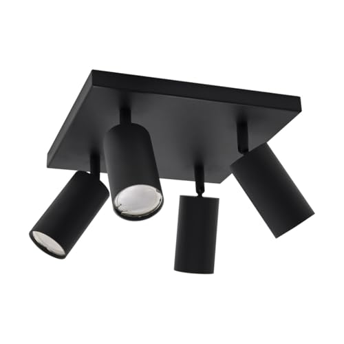 Plafonnier GU10 noir de 250 mm pour illuminer le salon et le bureau moderne