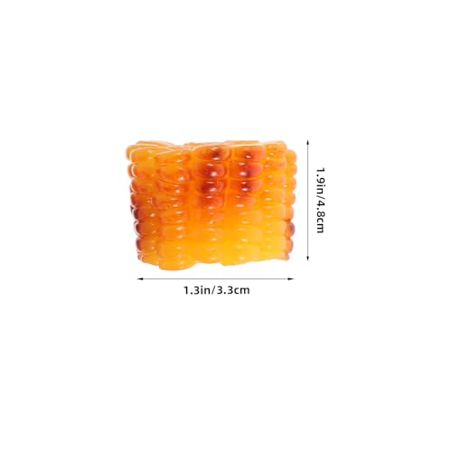 ROMISBABA リアルな人工野菜 トウモロコシ模型 黄色の再利用可能なPVC素材 パーティーや展示用の多用途装飾 シミュレーション野菜モデル