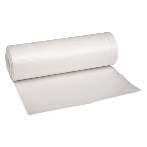Image of Boardwalk Recycled Low-Density Polyethylene Can Liners, 60 Gallon Garbage Bags, 1.75 mil, 38 inch x 58 inch, Clear, 10 Bags /Roll, 10 Rolls /Carton