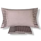 Photo Gallery zambaiti completo lenzuola matrimoniale raso di cotone jacquard – 100% cotone – lenzuolo 260x300 cm + angoli 180x200 cm + 2 federe 52x82 cm – made in italy (tortora) Photo Gallery zambaiti completo lenzuola matrimoniale raso di cotone jacquard – 100% cotone – lenzuolo 260x300 cm + angoli 180x200 cm + 2 federe 52x82 cm – made in italy (tortora)