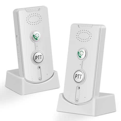 2 Wege Gegensprechanlage 1000M, Smart Voice Intercom 2 Way Voice Intercom Sprechanlage, Drahtlose Gegensprechanlage für Büro, Zuhause (Weiß)