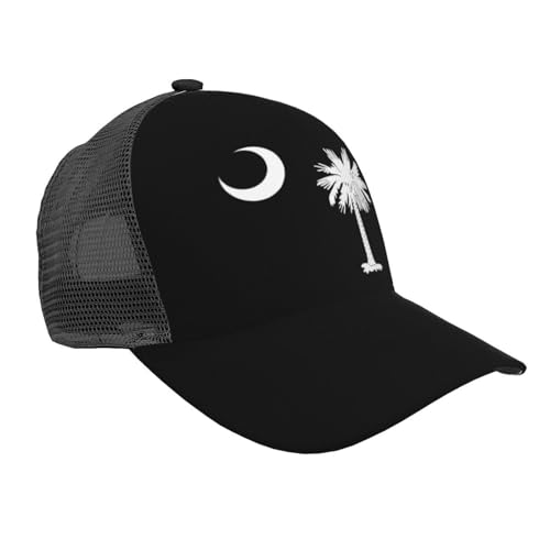 South Carolina Palmetto Trees Unisex Mesh Baseball Caps - Classic Adjustable Hat - Main Image