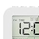 Badezimmeruhr, digitaler Duschtimer für Badezimmer, Wanduhr mit Alarm, Touchscreen, wasserdicht, tragbar, Innenthermometer, Hygrometer, Weiß