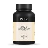 Bulk Capsule Zinco e Magnesio, Supporta la salute delle ossa muscolari e la stanchezza, 180 Capsules