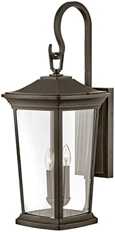 Hinkley Bromley Large Wall Mount Lantern - Aluminum, 3-Light, Clear Glass - Oil Rubbed Bronze Finish