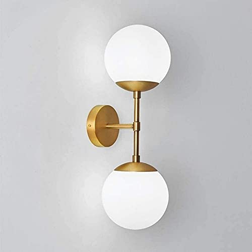 Lámpara de pared de bola nórdica E27, aplique de pasillo, salón y faros de espejo de baño