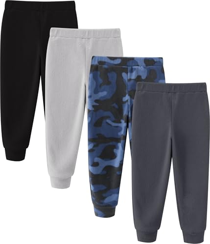 Image of Toddler Boys Warm Fleece Lined Microfleece Pants, 2-6 Years