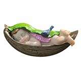 Statues décoratives de jardin en résine : leur design en forme d’ange sur une balançoire les rend attrayantes pour les regards, originales et créatives, petites statues de jardin