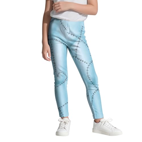 color cosplayer Halloween Legging for Kids Girls Striped Leggings Birthday Stretchy Tights Pants