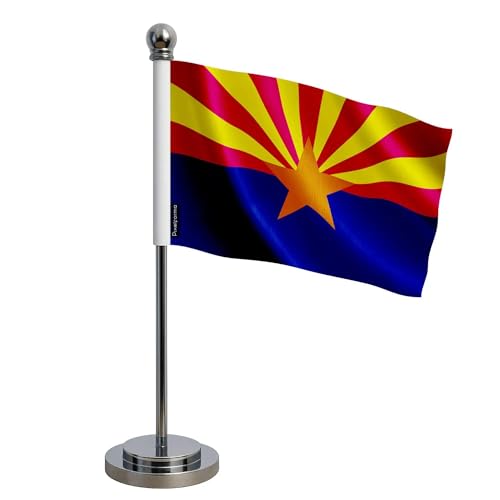 Drapeau Bureau Arizona en Polyester 14x21cm pour décoration de table