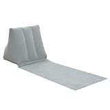 Reuvv Aufblasbare Strandliegematte aus PVC, weicher Freizeitstuhl für Camping, Outdoor, Chill-Outdoor, tragbare Reisen, aufblasbare Liege mit Keilform, Rückenkissen für den Außenbereich