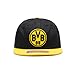Fan Ink Borussia Dortmund 'Swingman' Adjustable Snapback Soccer Hat/Cap | Black/Yellow